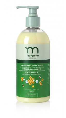 MARGARITA Maitinamasis  rankų muilas su pieno baltymais ir medaus ekstraktu, 400ml